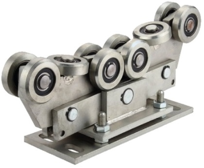 10-bearing-roller carriage for a cantilever sliding gate