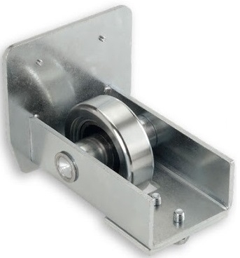 Stainless steel bottom guide roller for a sliding gate Stainless steel bottom guide roller for a sliding gate
