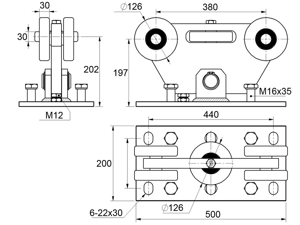 Drawing of trolley C395-3G Drawing of trolley C395-3G