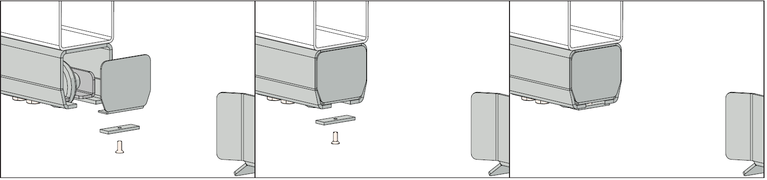 C-profile end cap installation method