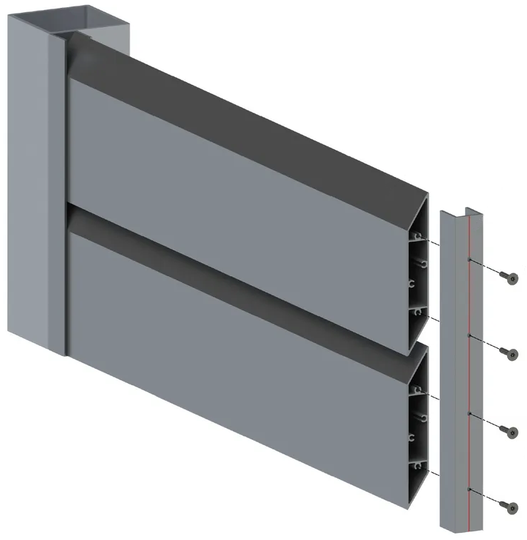 Vertical parallelogram slat