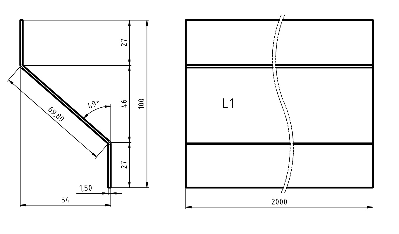 Z-profile slat Z-profile slat