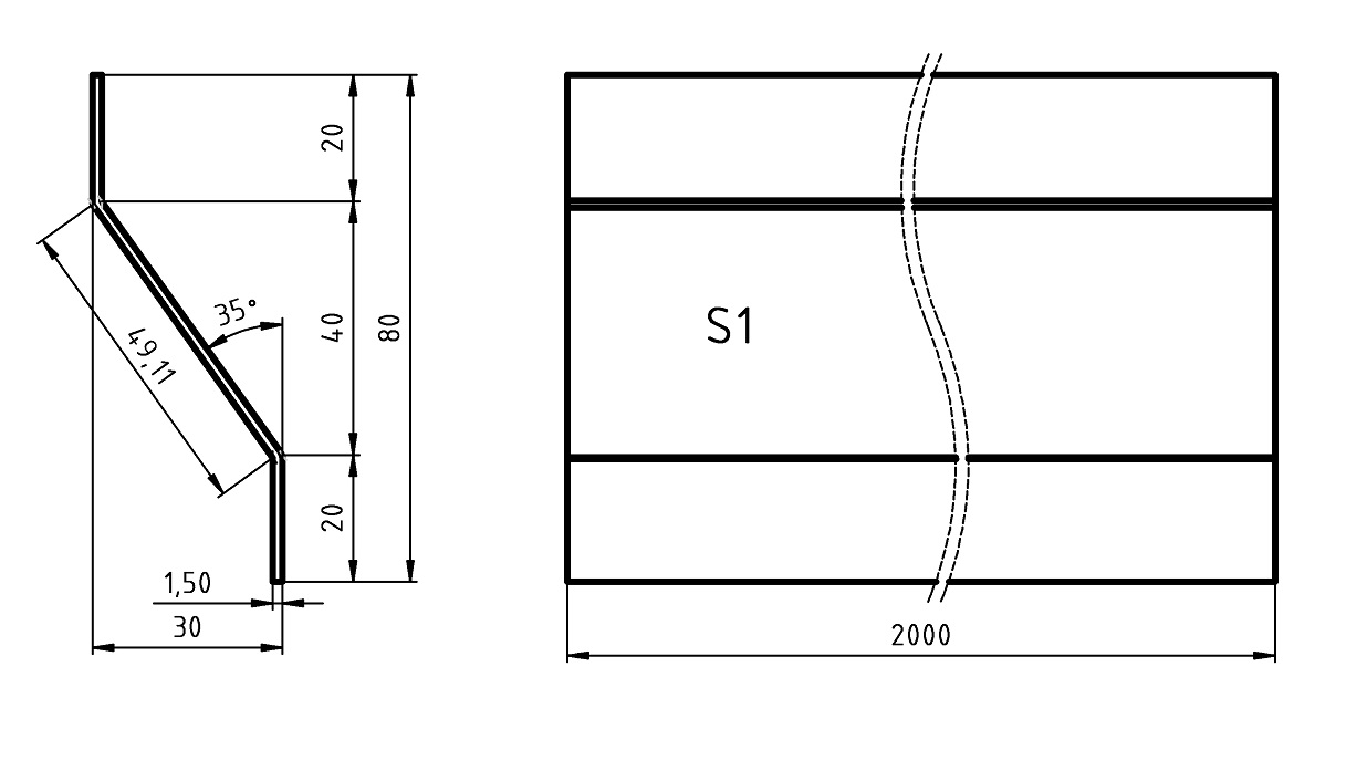 Z-profile slat Z-profile slat