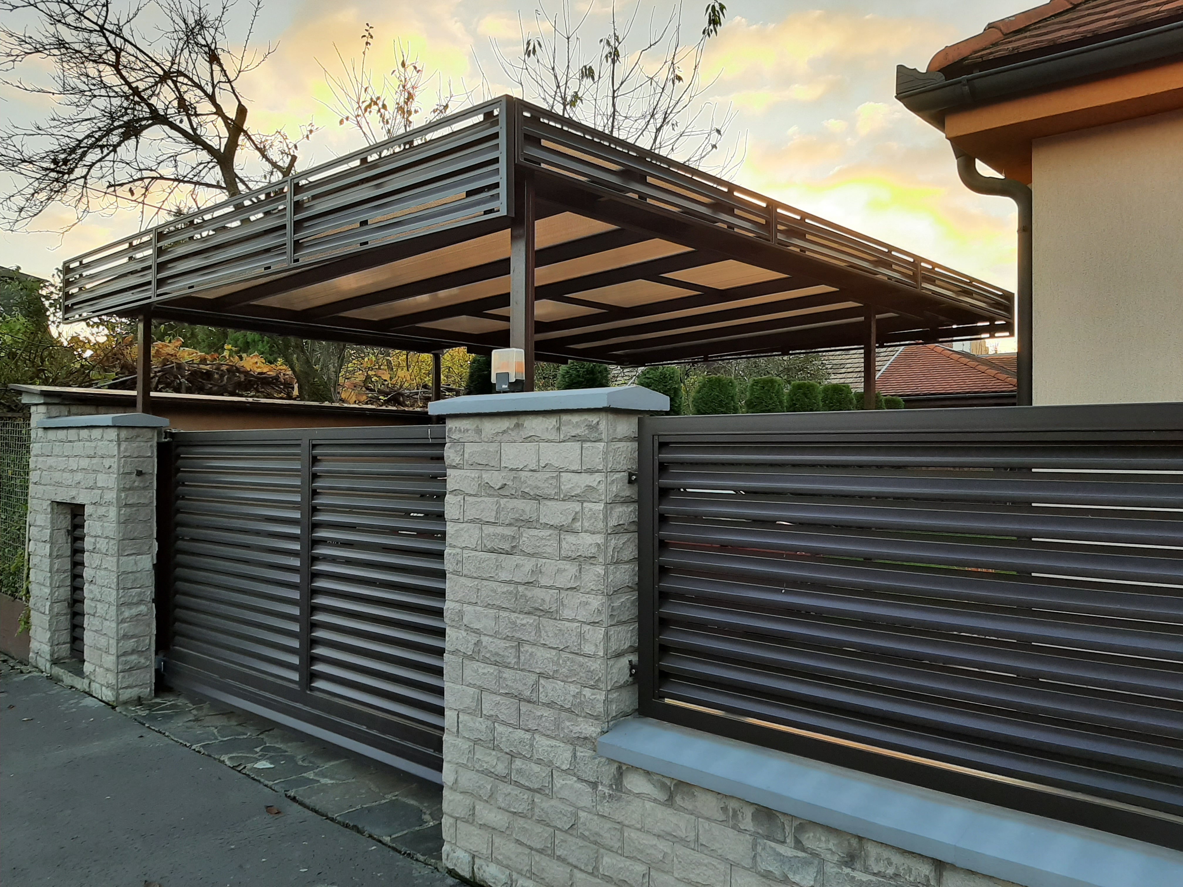 louvres on a gate