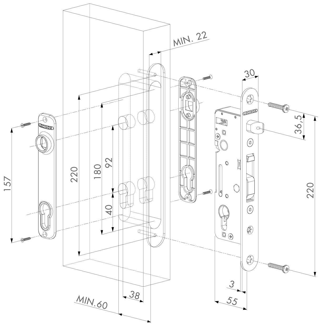 LOCINOX H-METAL - drawing