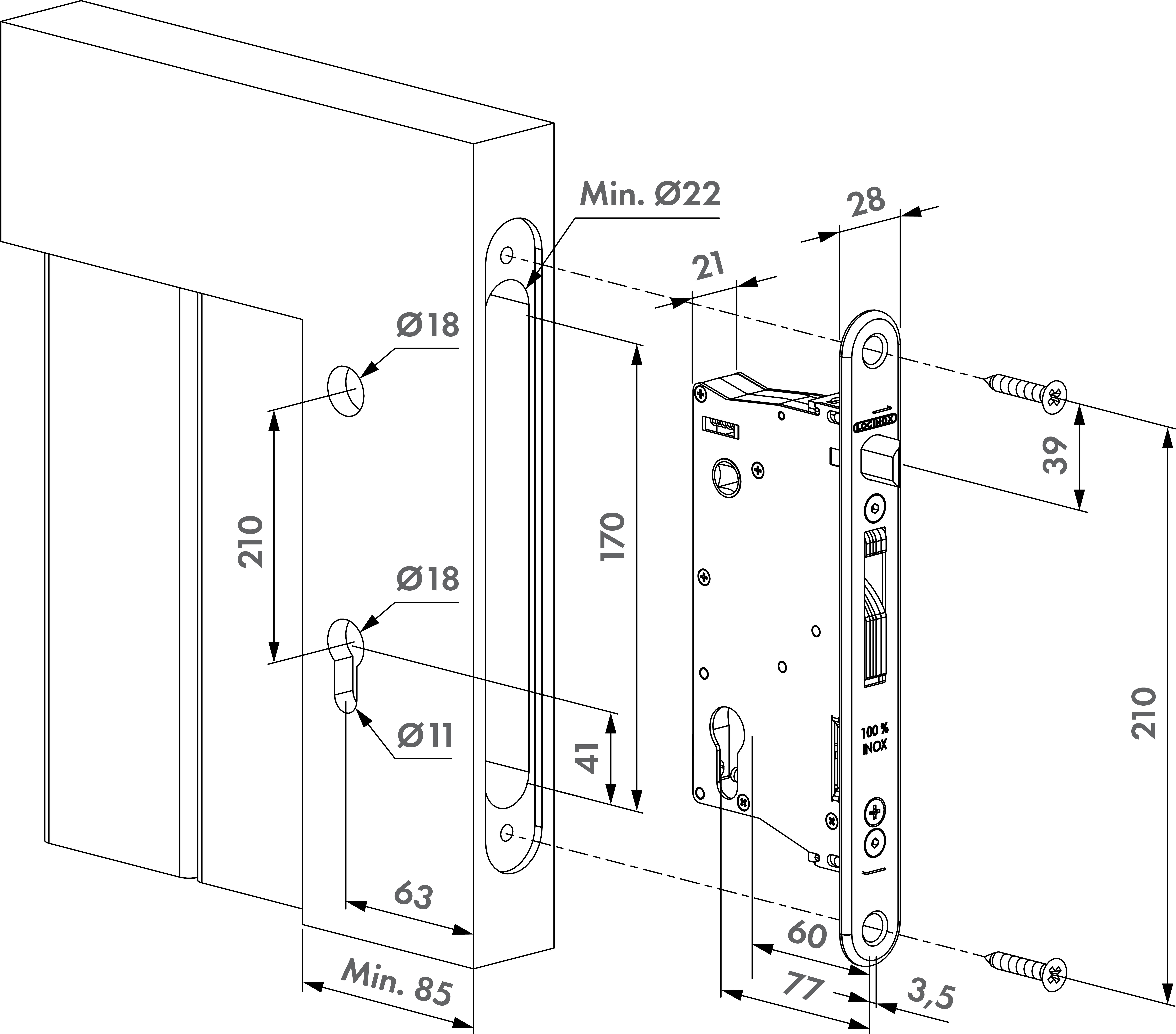 LOCINOX EIGHTYLOCK-W - diagram