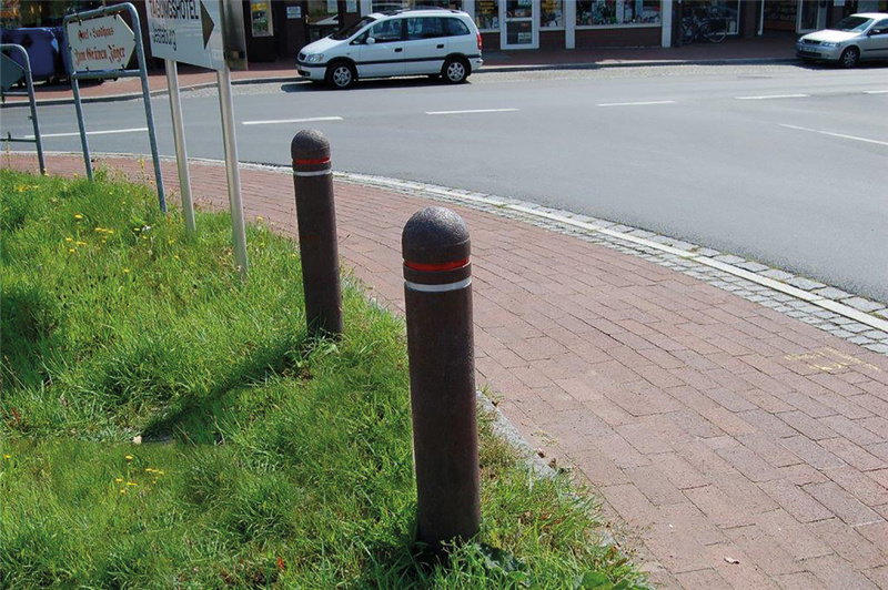 Example of a parking bollard in use