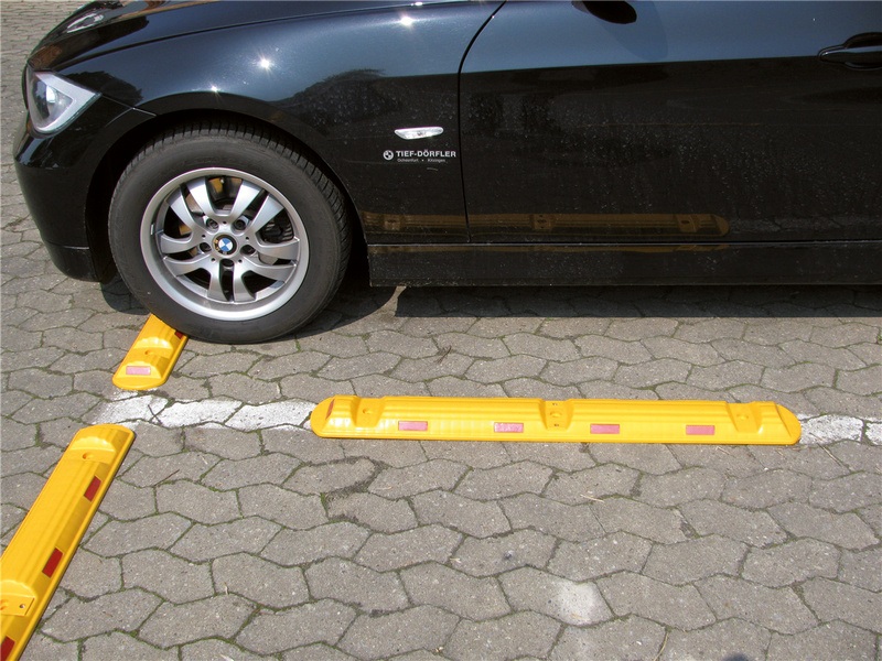 Example of a parking stop in use