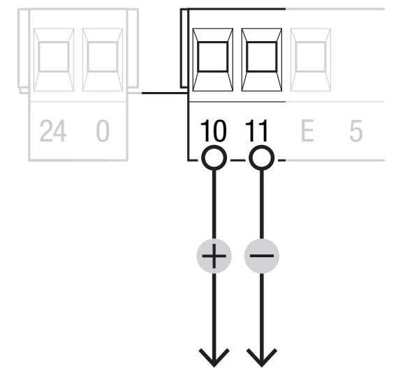 ZN7 accessory power output, 10 (+) and 11 (−) for DC