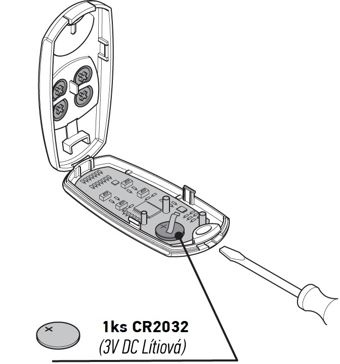 Replacing the battery in the CAME Top TOP-432EE remote control Replacing the battery in the CAME Top TOP-432EE remote control