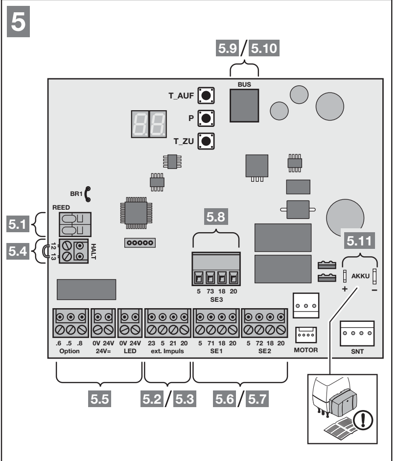 LineaMatic board – exact terminal and connector labels