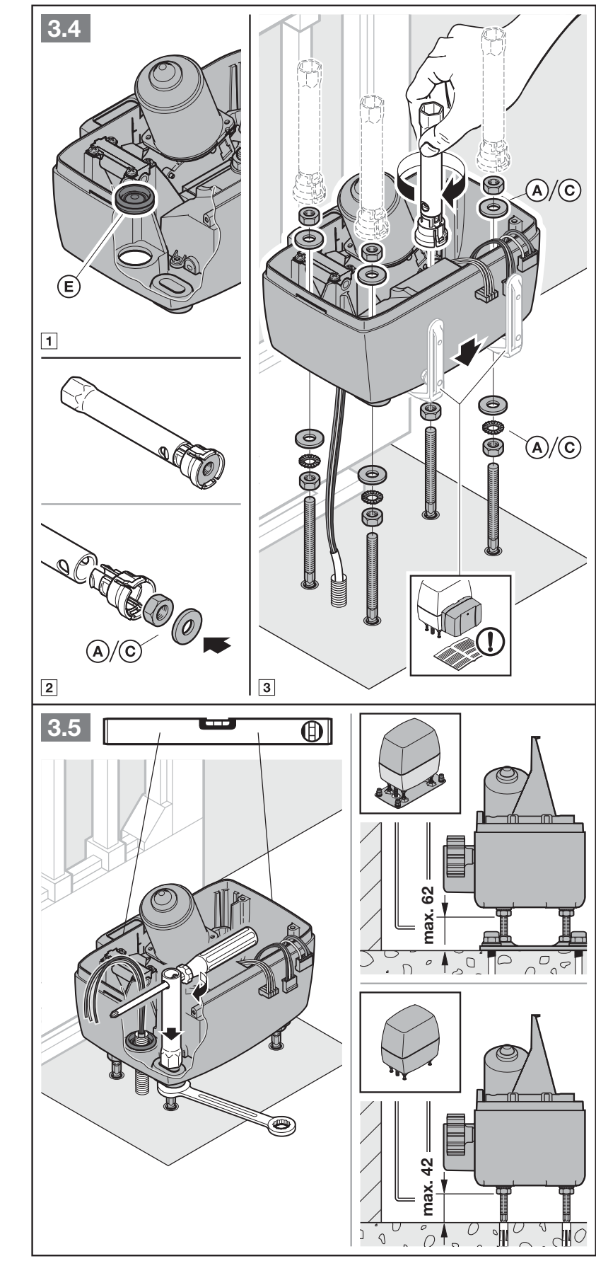 Positioning the housing and sealing the cable glands on the LineaMatic