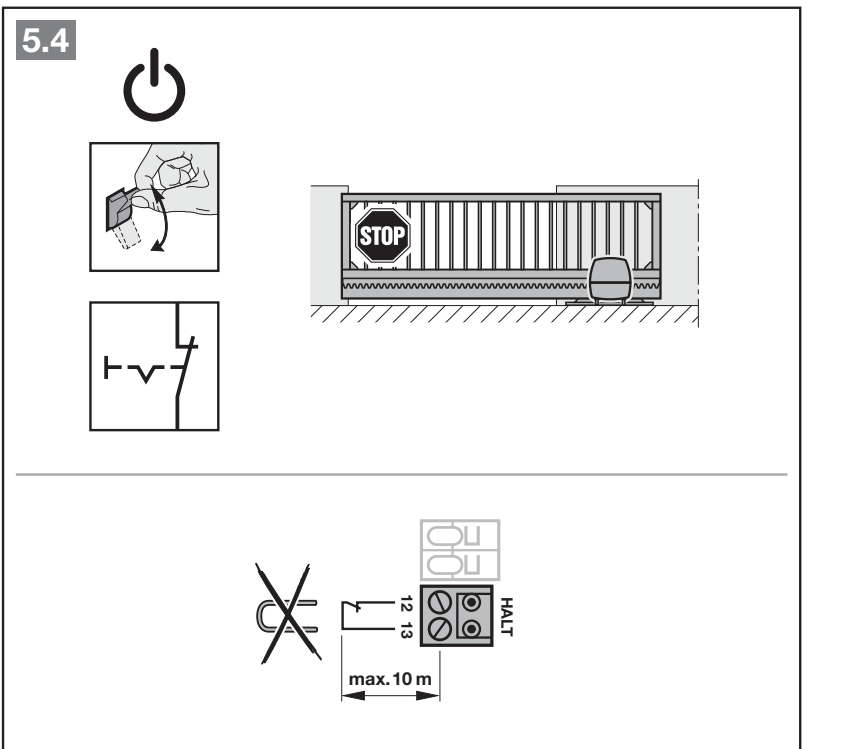 NC stop circuit HALT on 12–13