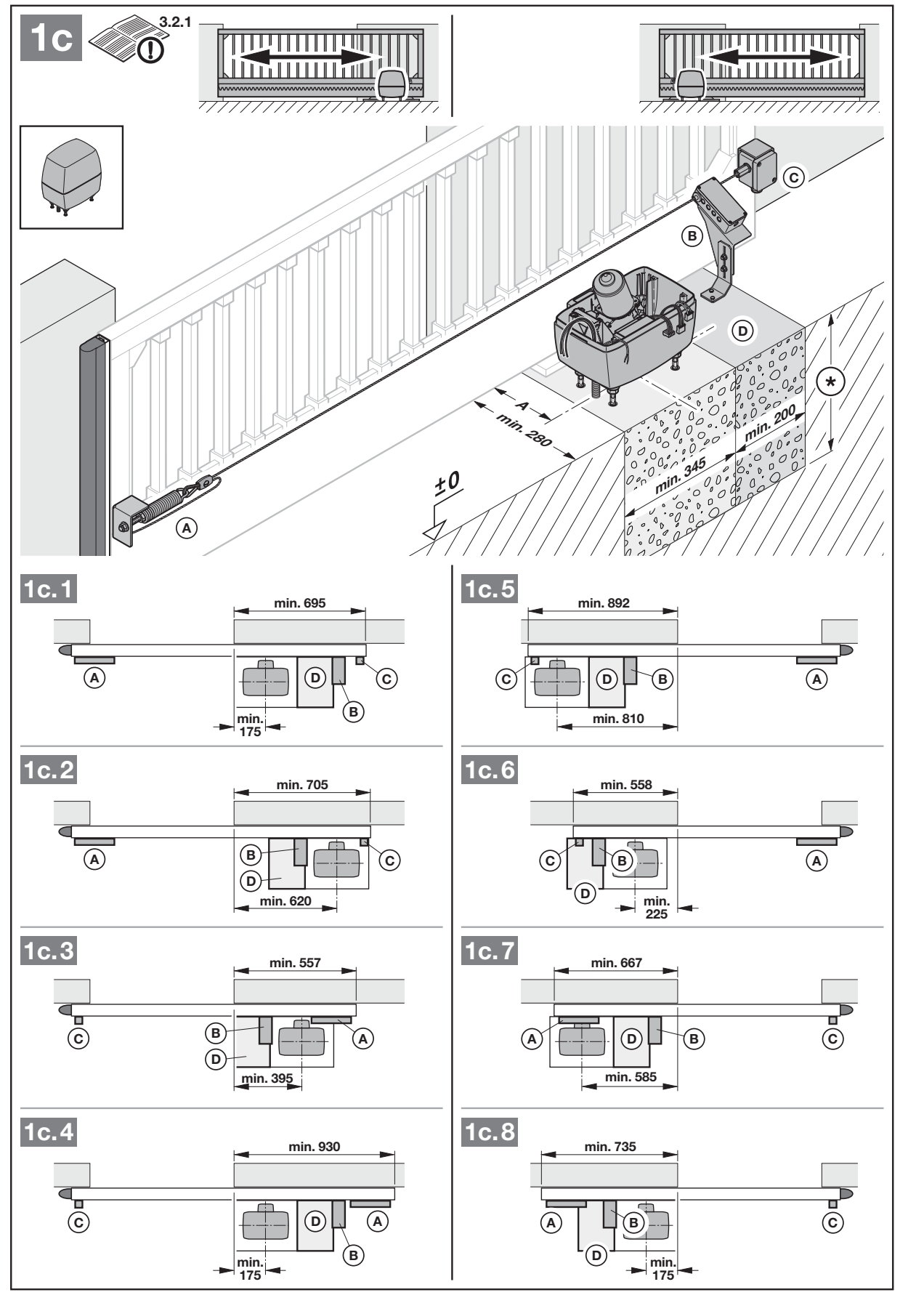 Foundation with closing-edge protection – installation without a floor plate