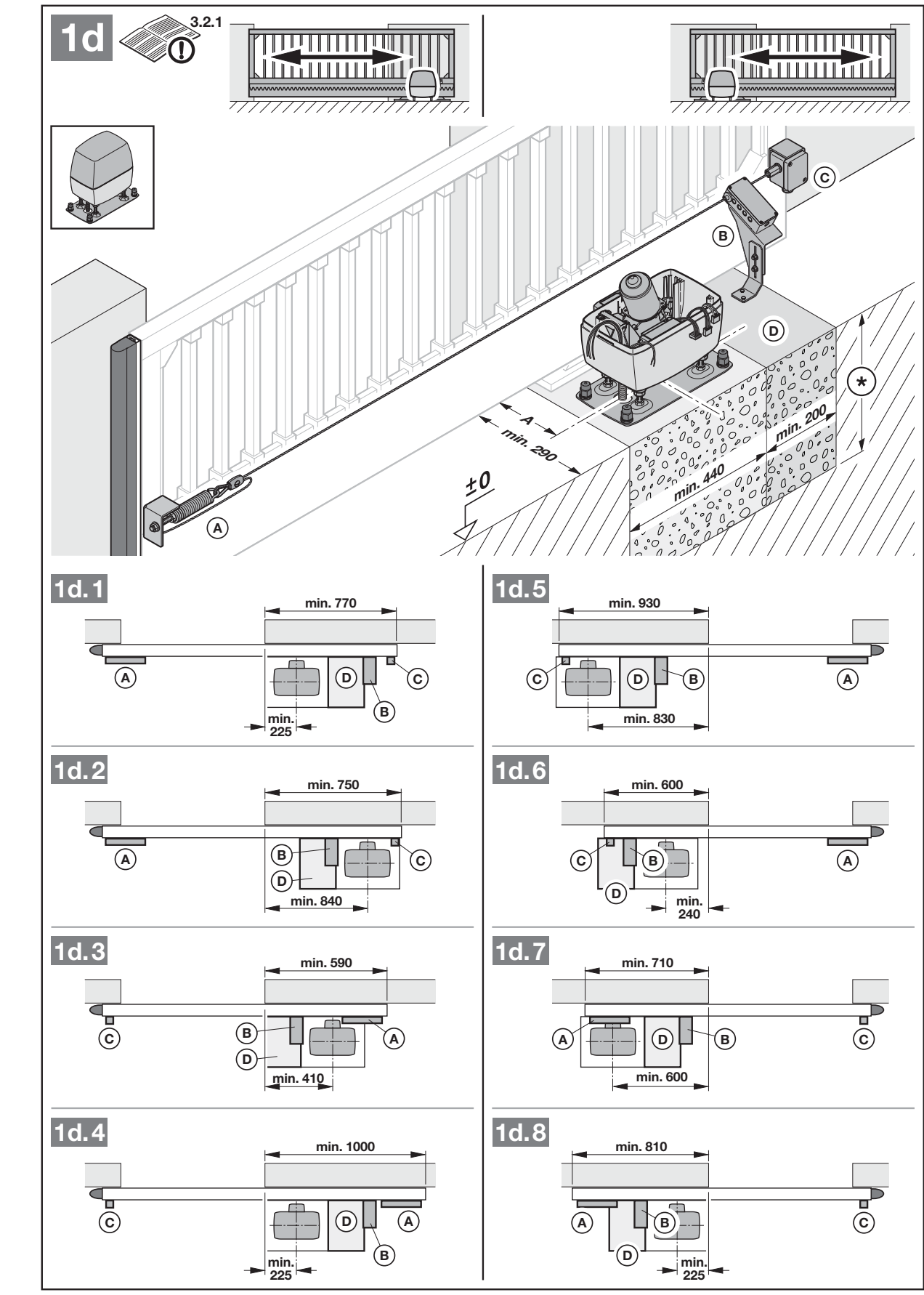 Foundation with closing-edge protection – installation with a floor plate
