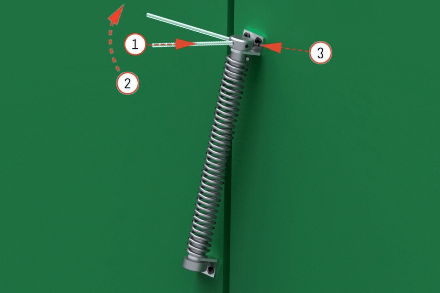 Installation method and spring tension adjustment