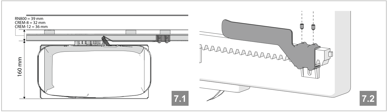 Adjusting and securing the mechanical limit-switch ramps