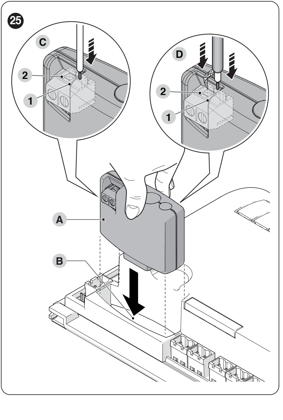 Installing the plug-in receiver and connecting the antenna directly to its terminals