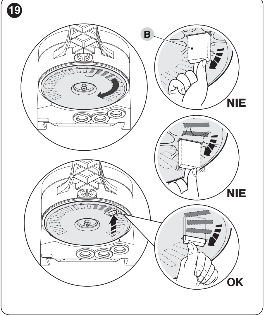 NICE HOPP – correct orientation of mechanical stop B NICE HOPP – correct orientation of mechanical stop B