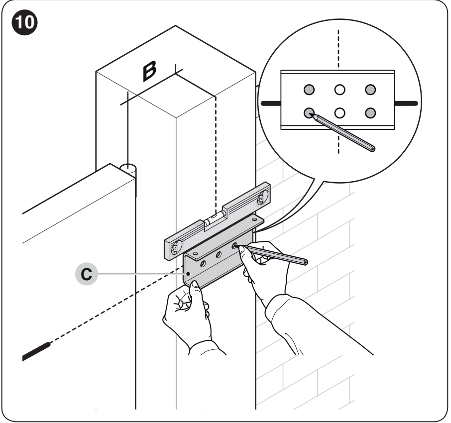 NICE HOPP – horizontal mounting of the motor bracket NICE HOPP – horizontal mounting of the motor bracket