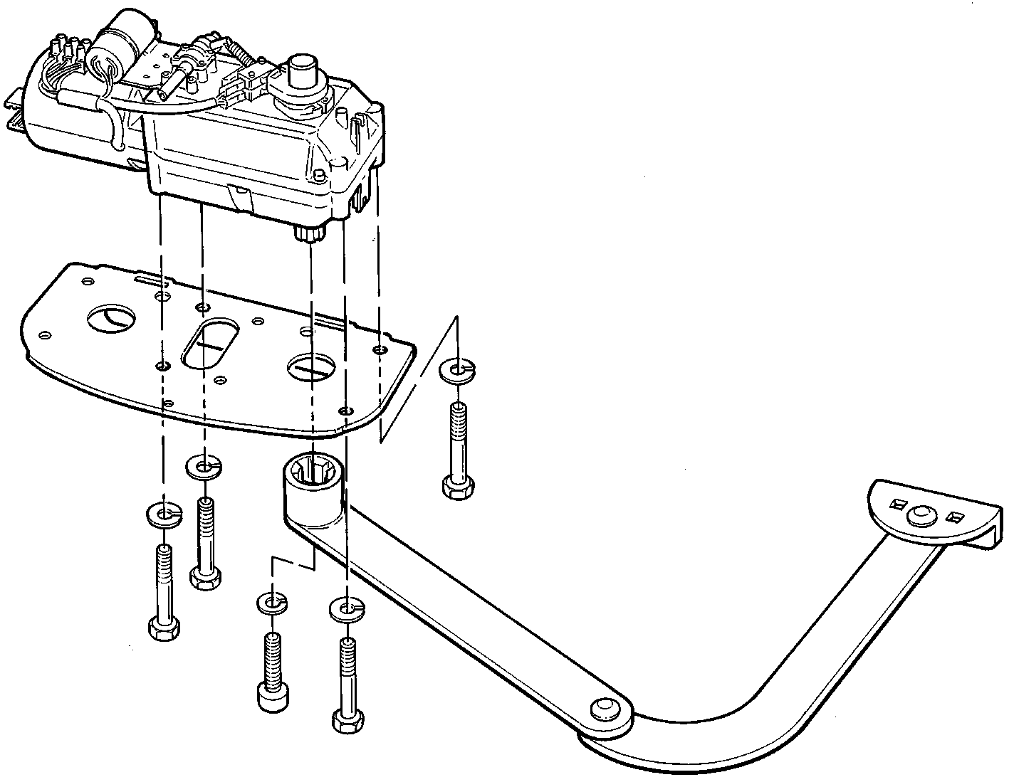 HYPPO – motor mounting for a left-hand gate leaf HYPPO – motor mounting for a left-hand gate leaf