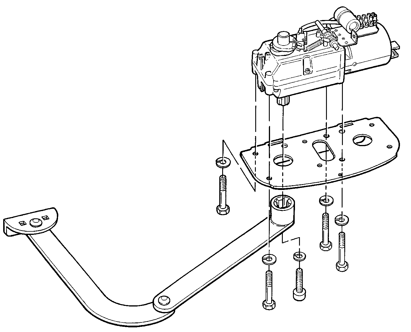 HYPPO – motor mounting for a right-hand gate leaf HYPPO – motor mounting for a right-hand gate leaf