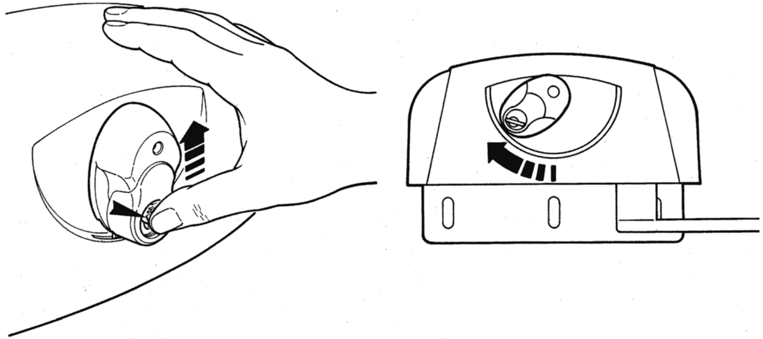 HYPPO – releasing with the key and turning the handle HYPPO – releasing with the key and turning the handle