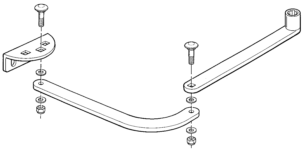 HYPPO – arm assembly for a left-hand gate leaf HYPPO – arm assembly for a left-hand gate leaf