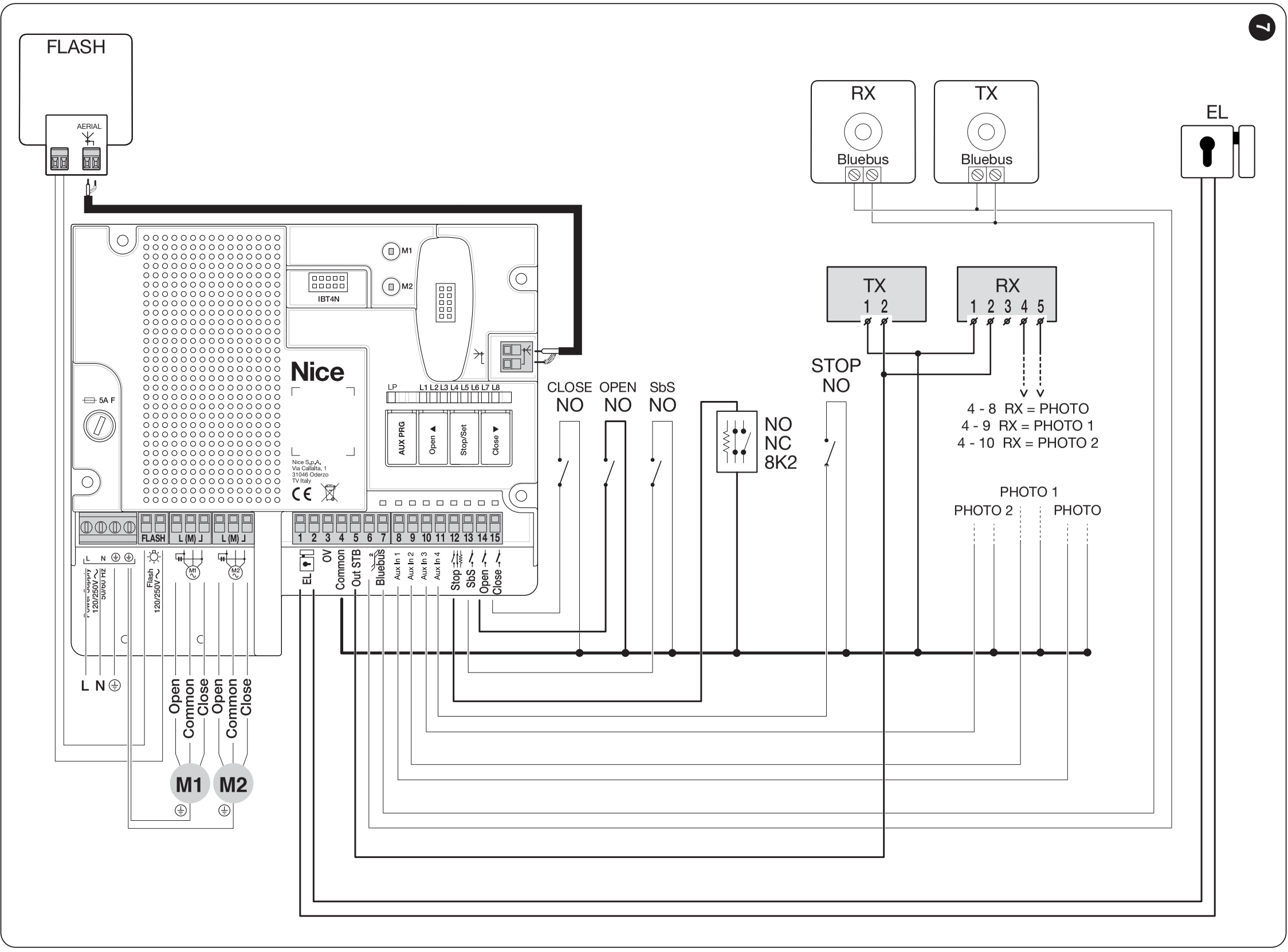 MC800 MCA5R30 – original motor diagram and accessory connection options MC800 MCA5R30 – original motor diagram and accessory connection options
