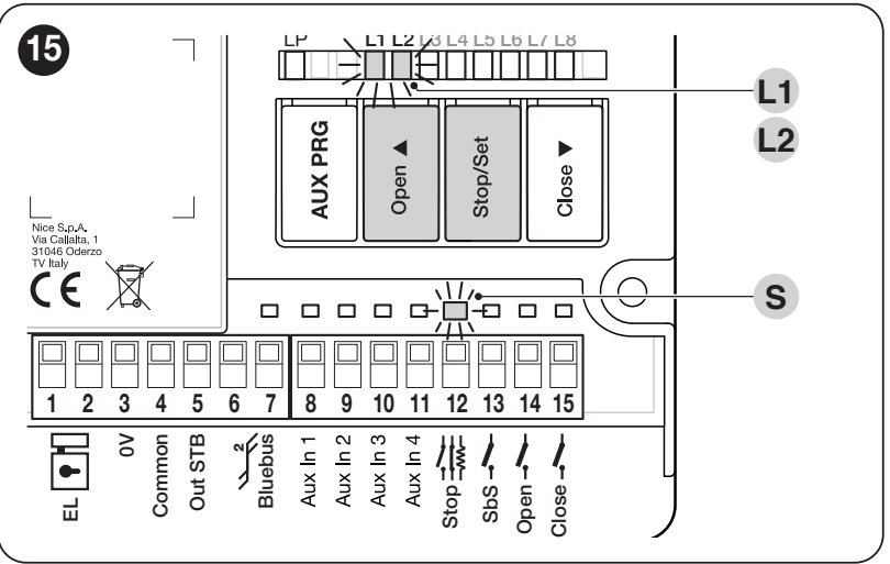 MC800 – buttons and LEDs during device learning MC800 – buttons and LEDs during device learning