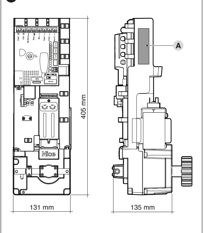 NKSL400 – dimensions 131 × 135 × 405 mm and post internal clearance NKSL400 – dimensions 131 × 135 × 405 mm and post internal clearance