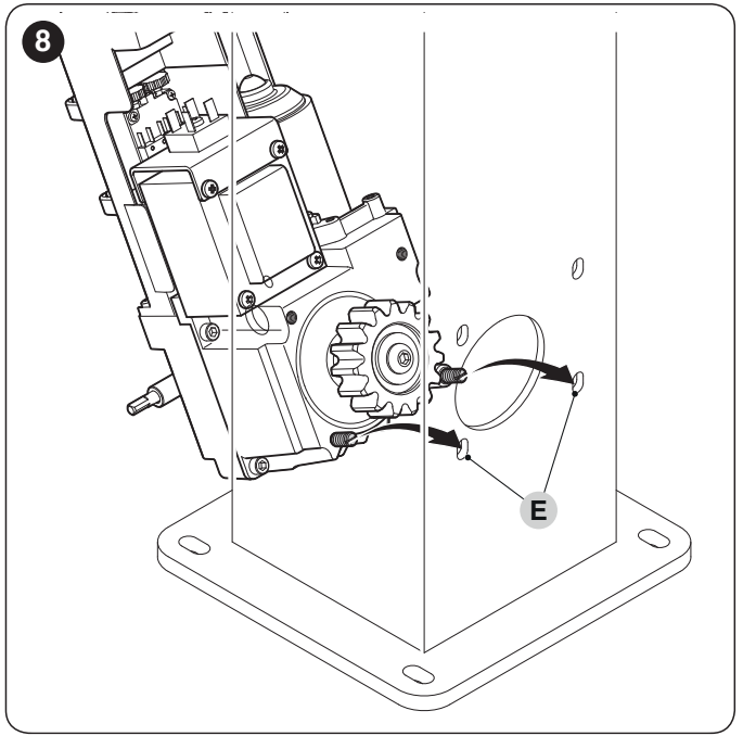 NKSL400 – inserting the motor into the post NKSL400 – inserting the motor into the post