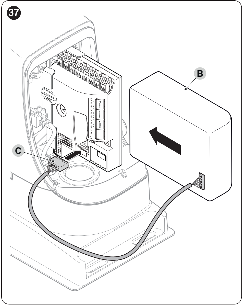 Positioning the PS124 backup battery and connector in the RUN1500