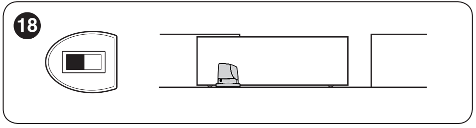 RUN1500 opening direction switch – gate leaf moves to the left