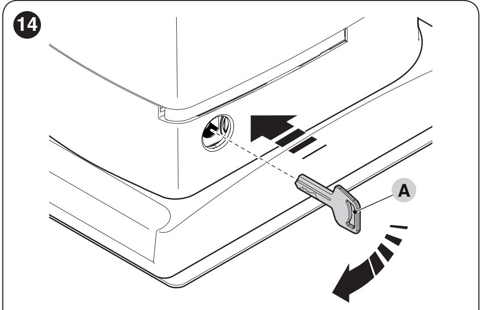 Mechanical release key for the RUN1500 drive