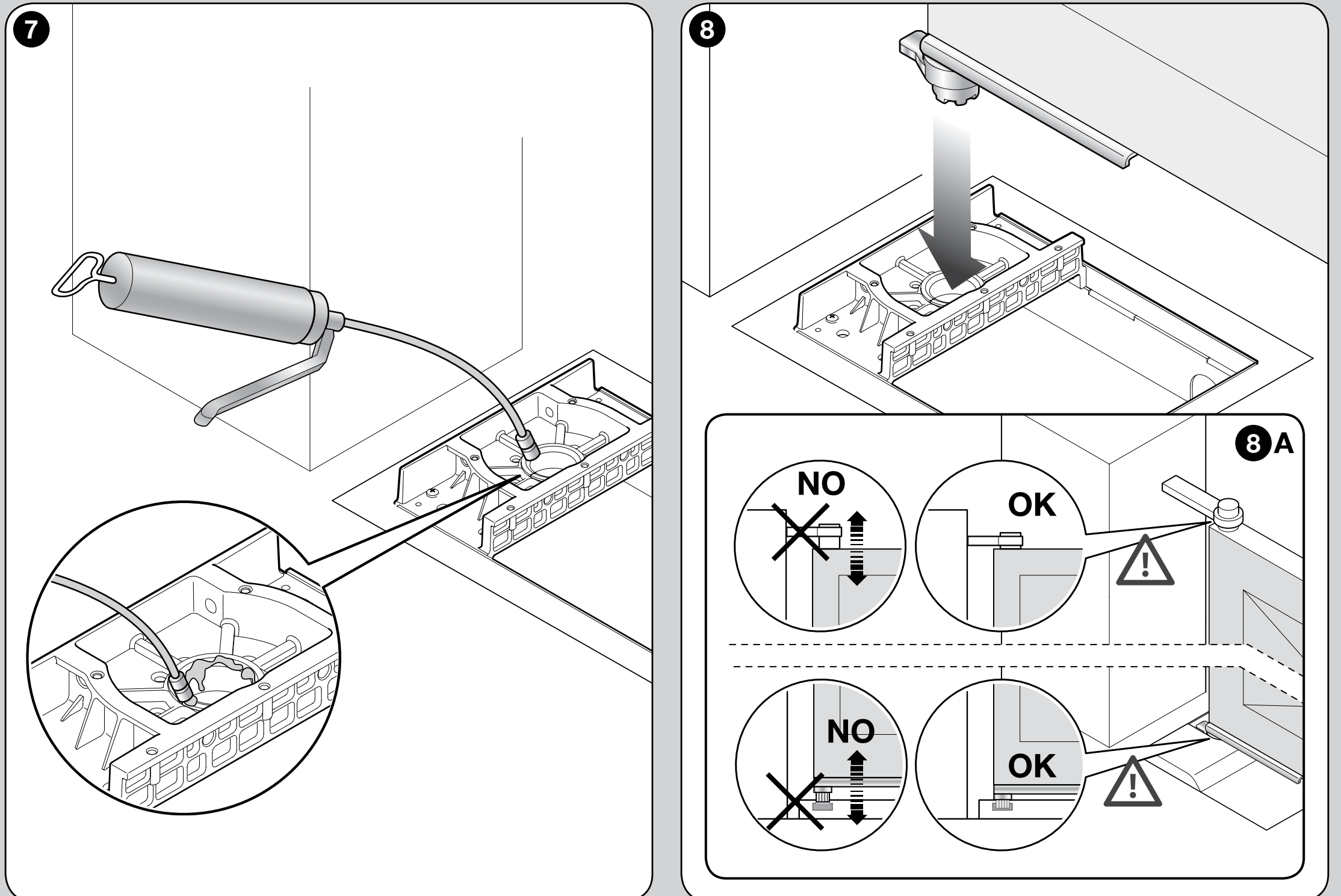 S-FAB: greasing the bushing and securing the gate leaf against lifting