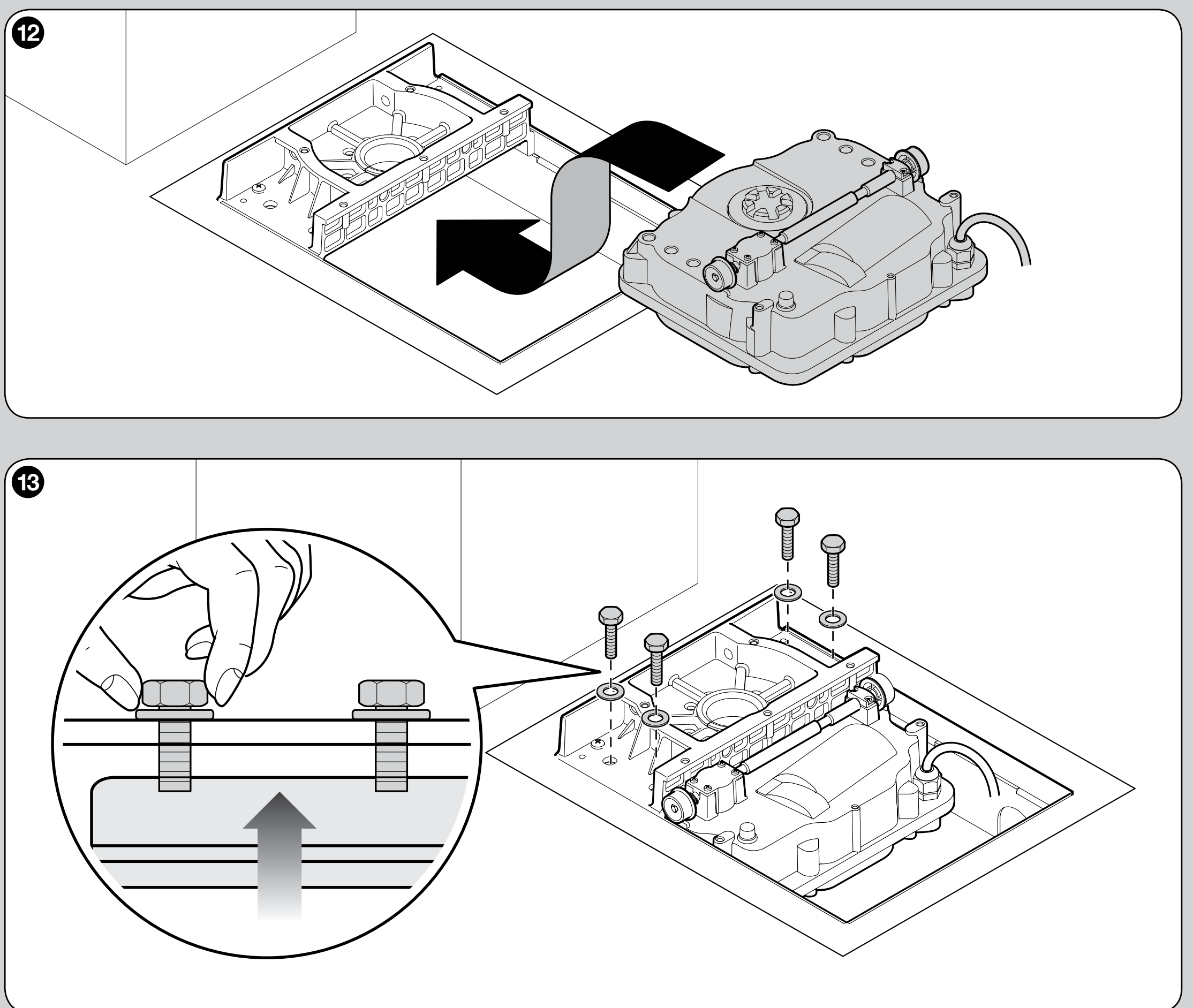 S-FAB: inserting the motor and mounting screws