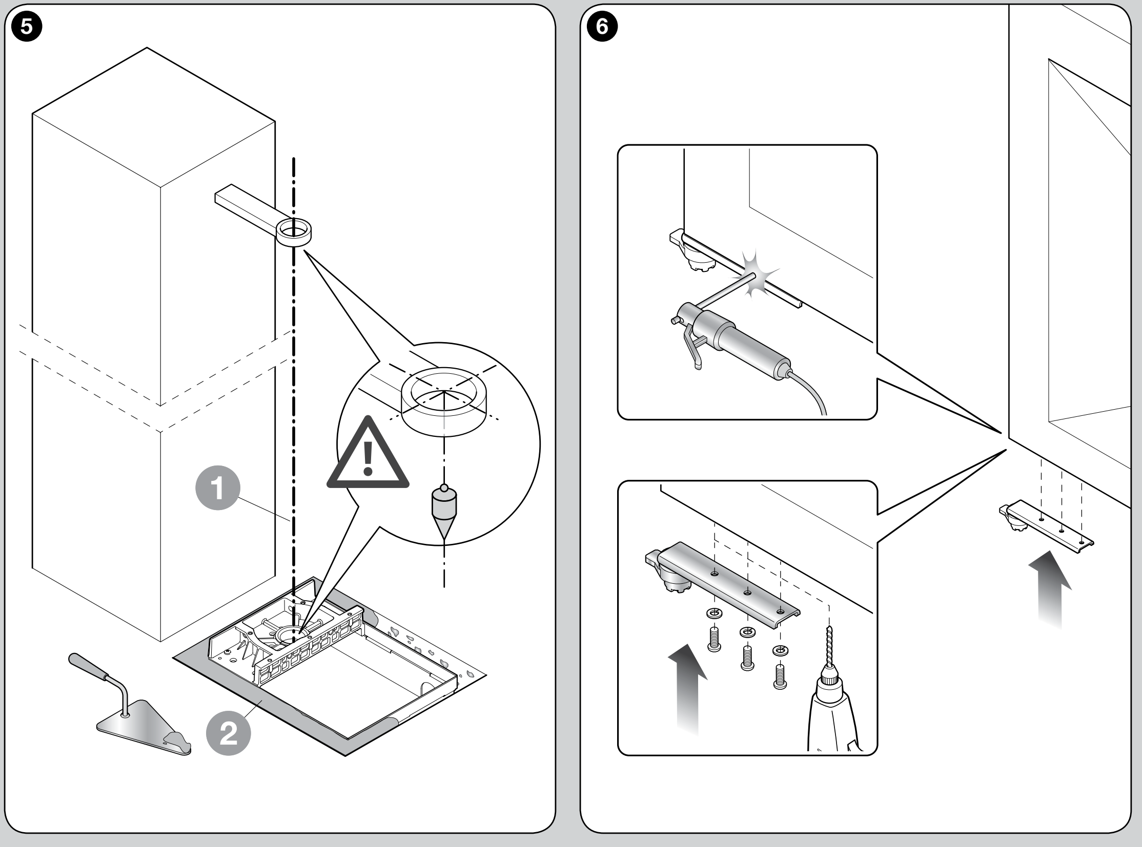 S-FAB: common axis of the hinges and box; attaching the lever to the gate leaf