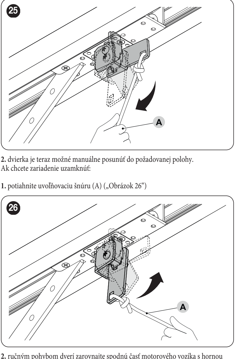 Disengaging and re-engaging the SPIDER800W trolley