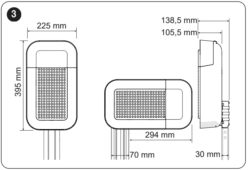 NICE SPIDER800W operator head dimensions