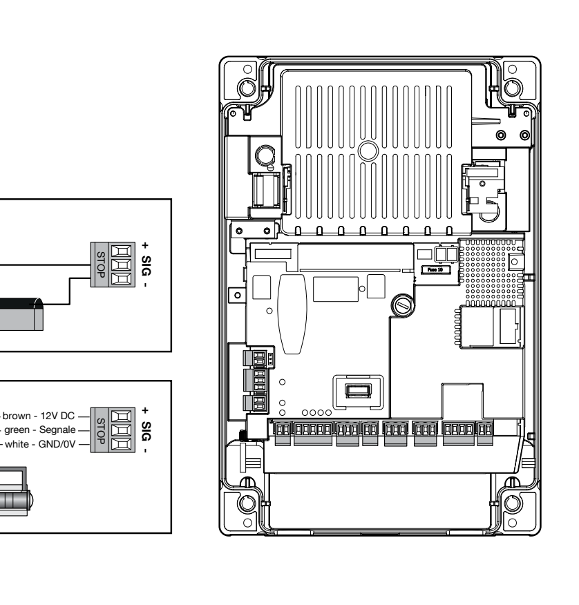 DPRO924: resistive safety edge SIG/GND and optical OSE +12 V/SIG/GND