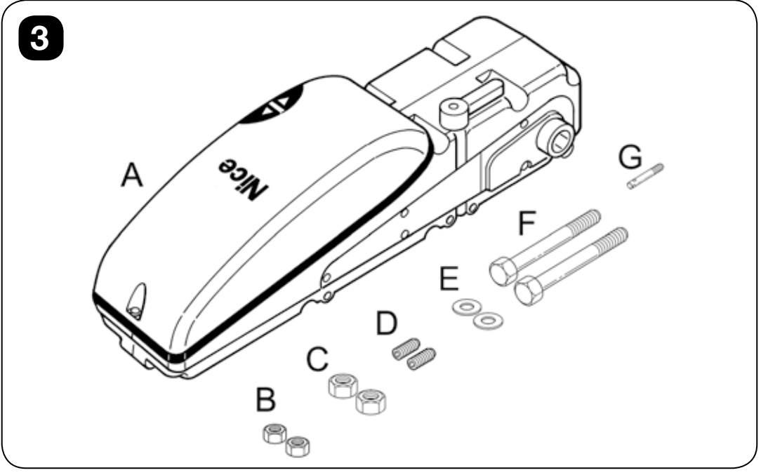 TEN – motor and installation component labels TEN – motor and installation component labels