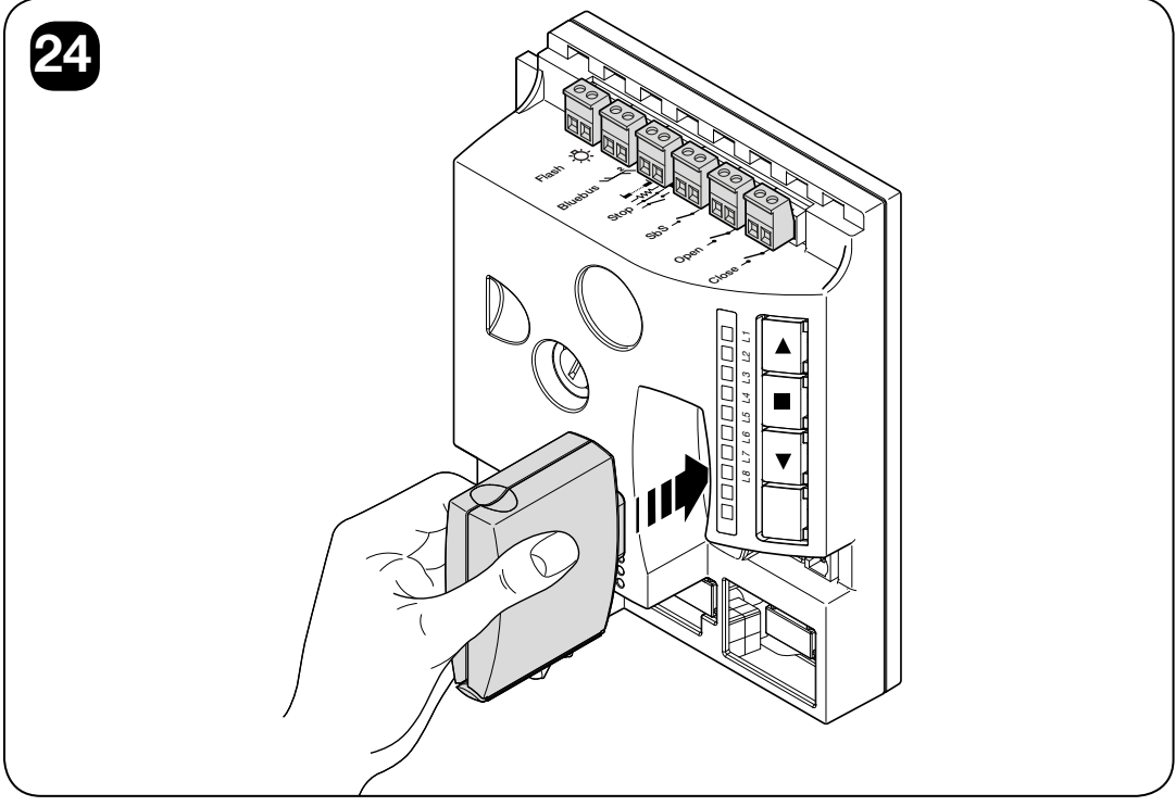 TN2010L – installing a plug-in receiver in the SM connector TN2010L – installing a plug-in receiver in the SM connector