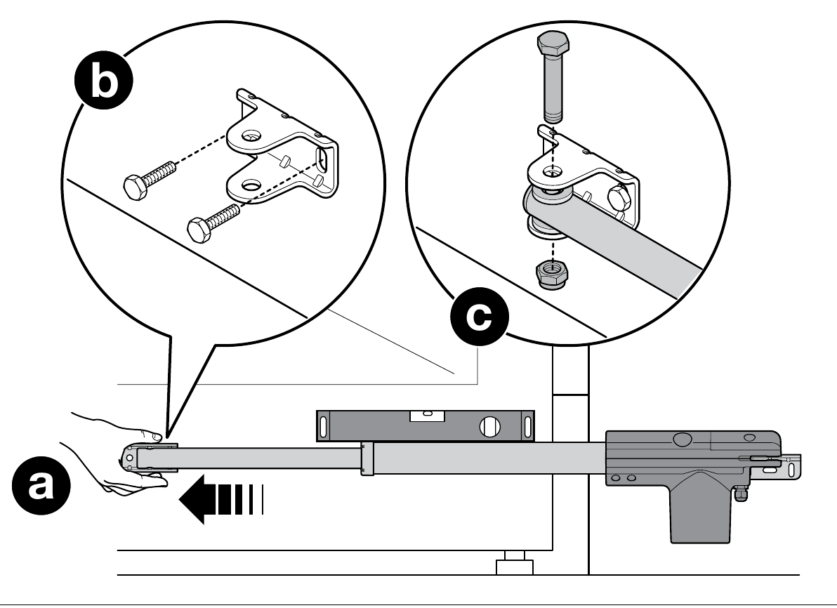 NICE TOO – testing and fastening the front bracket to the leaf NICE TOO – testing and fastening the front bracket to the leaf