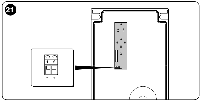 DPRO500 – status indicator terminals: 1 negative and 2 positive DPRO500 – status indicator terminals: 1 negative and 2 positive