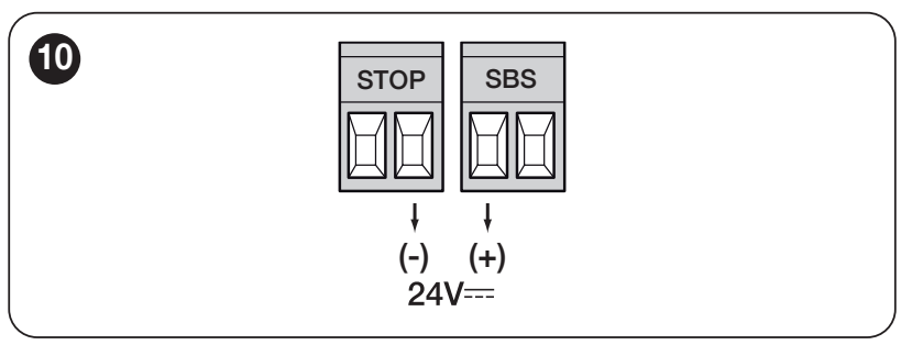 MC824HR30 – auxiliary power supply, right STOP minus and left SbS plus MC824HR30 – auxiliary power supply, right STOP minus and left SbS plus