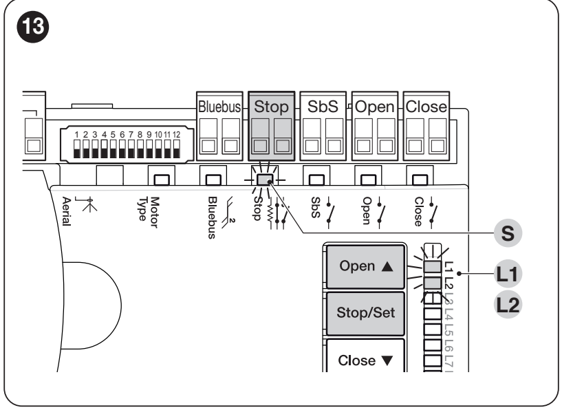 MC824HR30 – buttons and indicators during device learning MC824HR30 – buttons and indicators during device learning