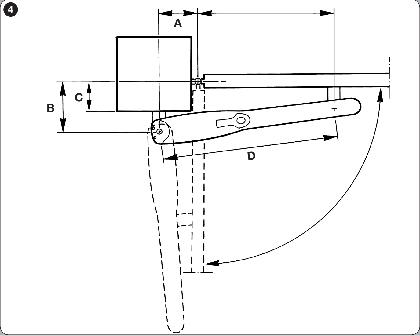 WG3524HS – geometry A, B, C, D and E for inward opening WG3524HS – geometry A, B, C, D and E for inward opening