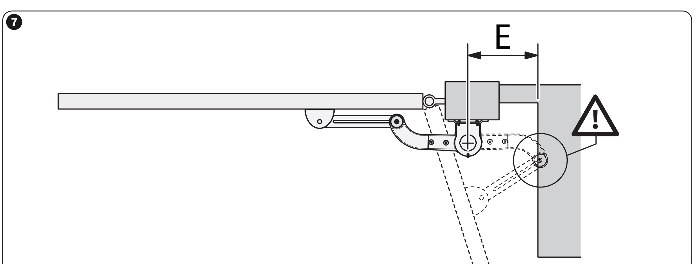 WALKY: clearance E for arm movement