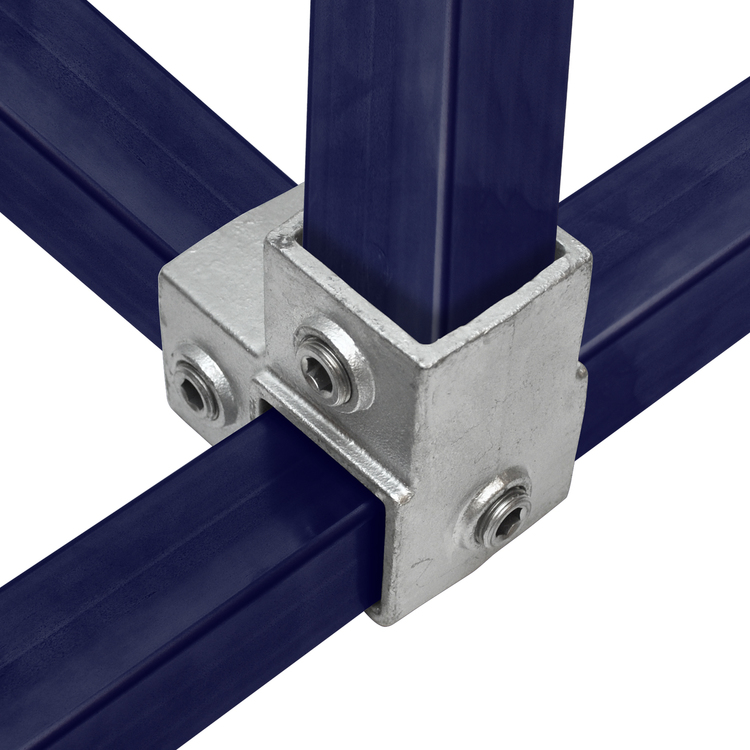 40x40mm square-tube connector for forming an internal corner